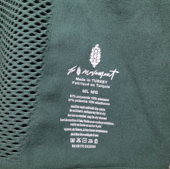 Free People Movement Green Mesh Tank Top Size Medium/Large - Picture 5 of 5